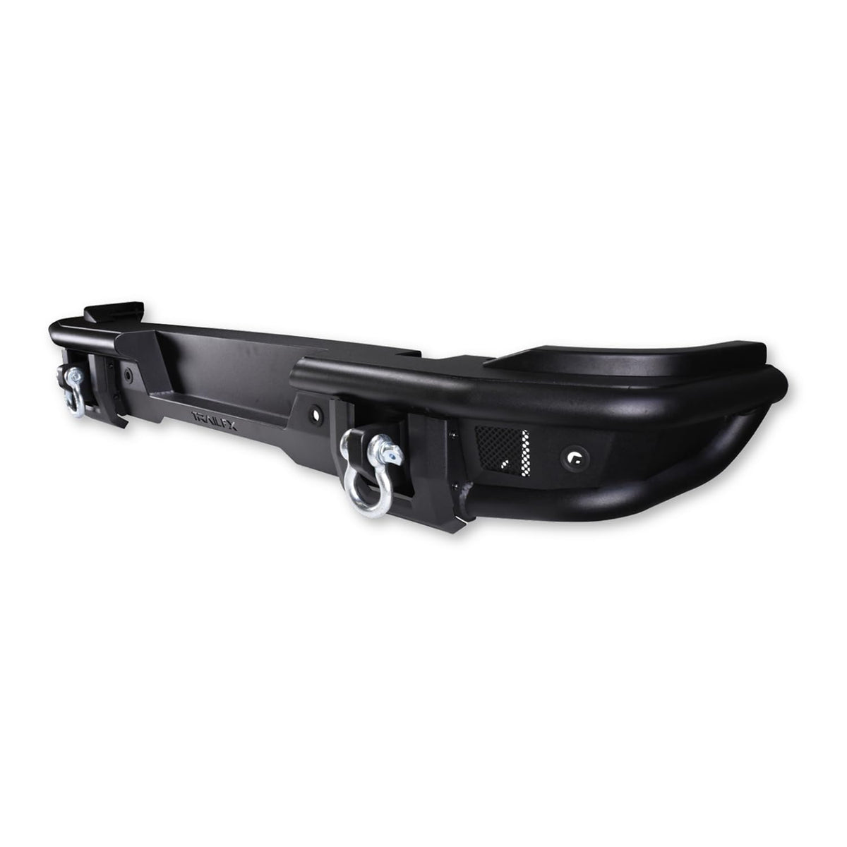TRAILFX BR004T TrailFX Rear Bumper for Ford Bronco 2021-2025 Matte Black Powder Coated Steel Full Width D-Rings License Plate Bracket LED Cube Light Mounts TrailFX BR004T