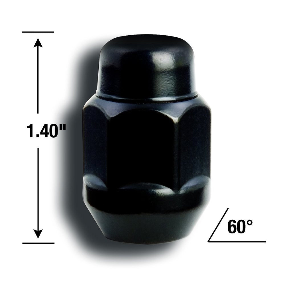 GORILLA 41127BCB Gorilla Automotive BULGE LUG 3/4" 12-1.25 BLK BAG - 41127BCB