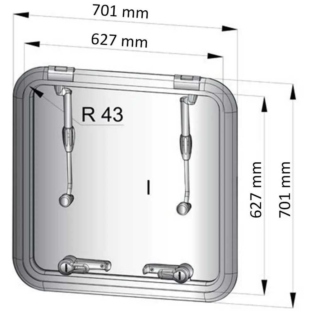 VETUS ALT6363SL Vetus ALT6363SL ALTUS ESCAPE HATCH24.7'X24.7'SLVR