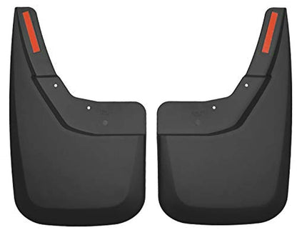 Husky Liners 57881 Husky Liners Custom Mud Guards – Fits 2014-2018 Chevrolet Silverado 1500; 2015-2019 Silverado 2500/3500; 2019 Silverado 1500 LD w/Single Rear Wheels ONLY – Rear Set, 2-pc Black - 57881