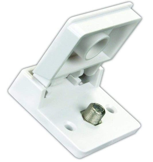 JR PRODUCTS 47755 JR Products 47755 Exterior TV Jack,Polar White