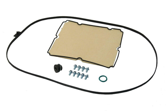 URO PARTS 24152333903-K URO Parts 24152333903K Oil Pan Service Kit, Kit includes: (1) Filter (1) Pan Gasket (9) Screws (1) Cover Seal (1) Inlet O-Ring (2) M18 Plug with Viton Seal (1) Alum. Crush washer