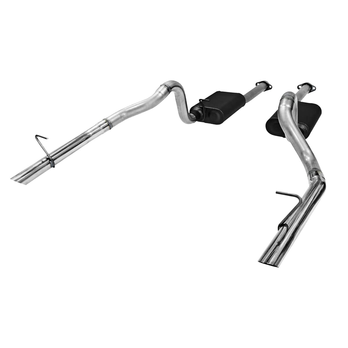 FLOWMASTER 17213 Flowmaster 17213 American Thunder Cat-Back Exhaust Kit 2.5 Inch Aluminized Steel Polished 304 Stainless Steel Tips Compatible with 1987-1993 Ford Mustang LX 5.0 and 1986 Mustang GT