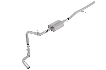 BORLA 140794 BORLA 140794 Cat-Back Sys. for '19-'23 Chev. Silv. 1500/GMC Sierra 1500 4.3L V6 5.3L V8 AT 2&4WD Ext. Cab 6' 7" Bed/Crew Cab 5' 9" Bed. Factory Single Side Exit ONLY. Adapt. 60708 Crew Cab 6' 7" Bed.