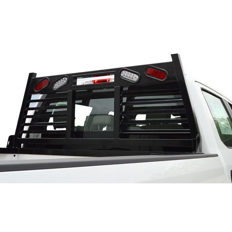 CATTLEMAN FR302L Cattleman HD FR302L Headache Rack Fits Ford F-150 2021-2026 Black Powder-Coated Steel Can Be Used with Cross Bed Tool Box with Louvers Lights Cutout