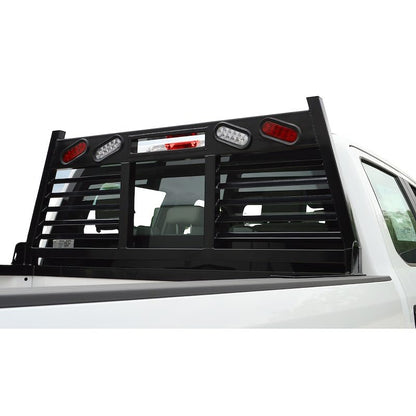 CATTLEMAN FR302L Cattleman HD FR302L Headache Rack Fits Ford F-150 2021-2026 Black Powder-Coated Steel Can Be Used with Cross Bed Tool Box with Louvers Lights Cutout