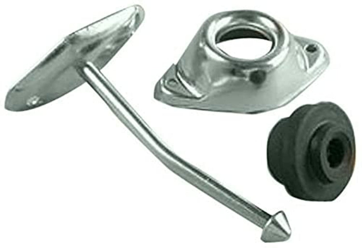 RV DESIGNER E257 RV Designer E257-4.75" Angled Metal Plunger RV Entry Door Holder, Zinc