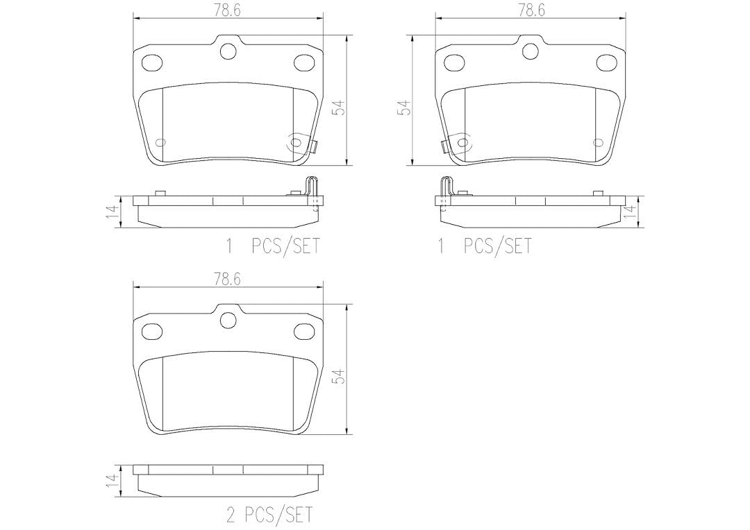 BREMBO P83057N Brembo P83057N Premium Ceramic Front Disc Brake Pad Set CHERY/DR/TOYOTA OE# 0446642050