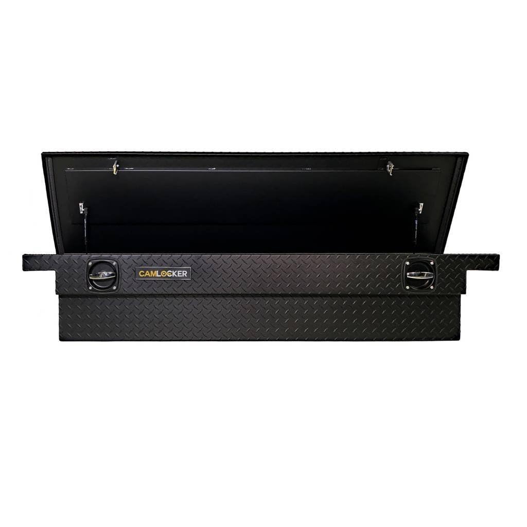 CAMLOCKER S71LP_MB CAMLOCKER S71LPMB 71 Inch Low Profile Crossover Tool Box, Heavy Duty Aluminum, Matte Black, Secure Storage For Pickup Trucks, Weather Tight Construction, with Sliding Tool Tray Organizer, Made in USA