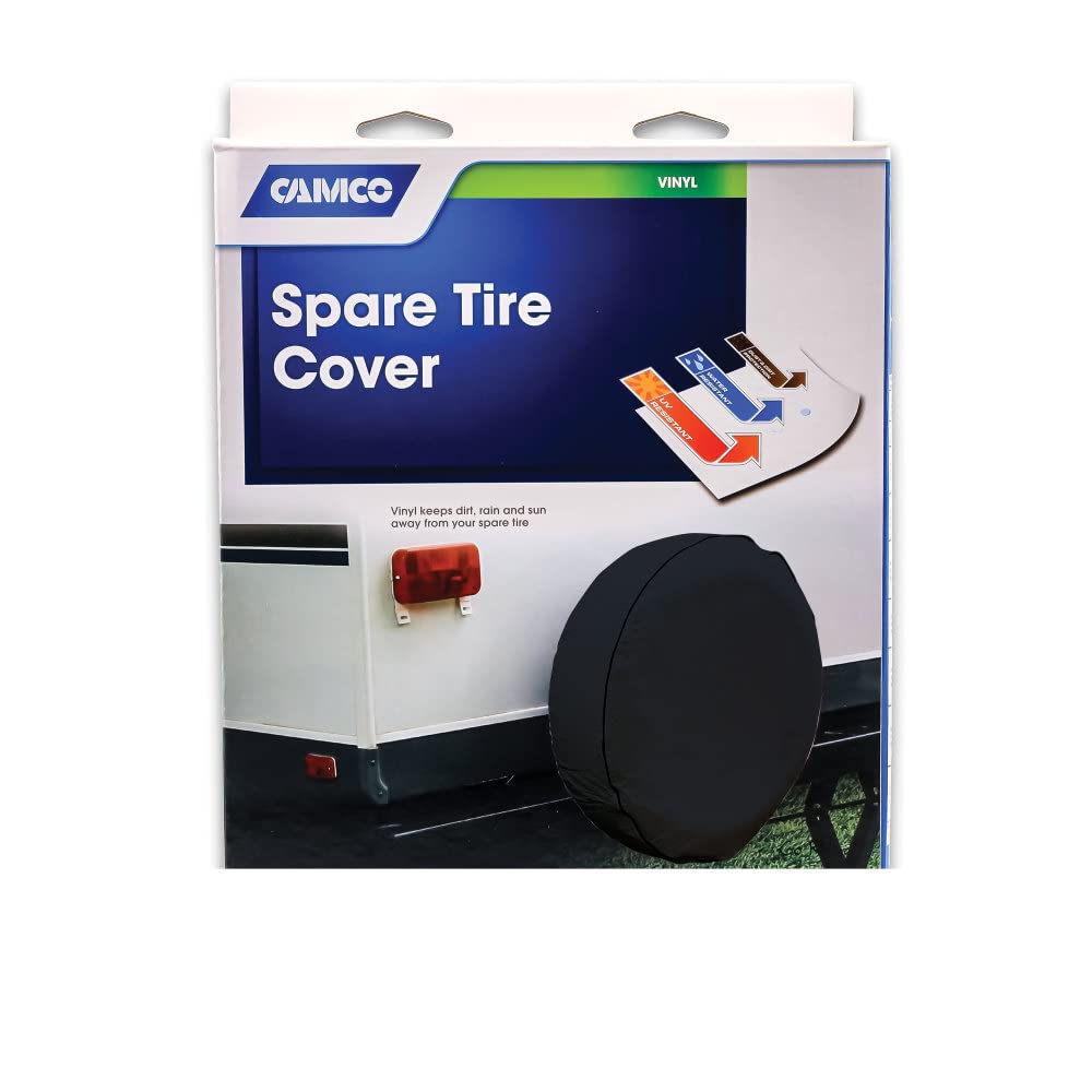 CAMCO 45254 Camco 45254 Black 31-1/4 inches Vinyl Spare Tire Cover