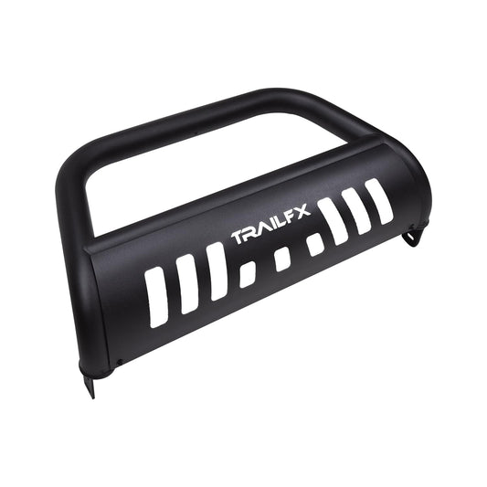 TRAILFX B0045T TrailFX Bull Bar Fits 2024-2025 Toyota Tacoma 3-Inch Diameter Titanium Black Powder Coated Steel with Skid Plate Optional Lighting Mounts Bolt On Installation TrailFX B0045T