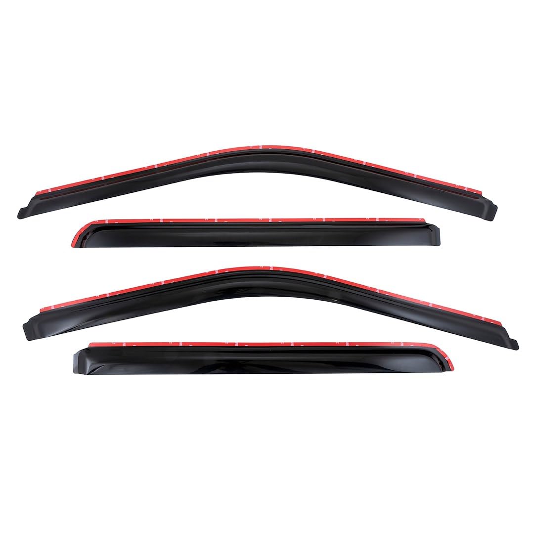 TRAILFX 4381IC TrailFX Window Vents Fits Ford F-250 Super Duty Crew Cab 2017-2025 in-Channel Smoked Rainguards 4-Piece Low Profile Acrylic Set TrailFX 4381IC