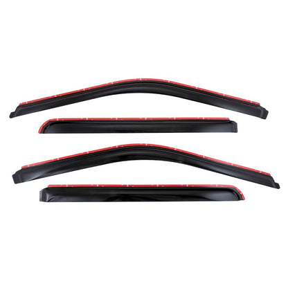 TRAILFX 4381IC TrailFX Window Vents Fits Ford F-250 Super Duty Crew Cab 2017-2025 in-Channel Smoked Rainguards 4-Piece Low Profile Acrylic Set TrailFX 4381IC