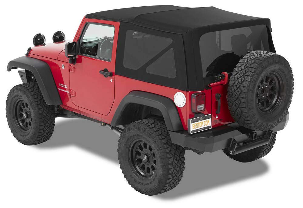 BESTOP 54822-17 Bestop Supertop Black Twill 5482217 for Jeep Wrangler JK 2-Door 2007-2018