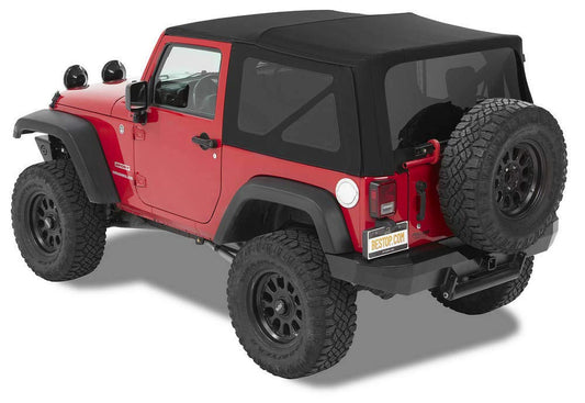 BESTOP 54822-17 Bestop Supertop Black Twill 5482217 for Jeep Wrangler JK 2-Door 2007-2018