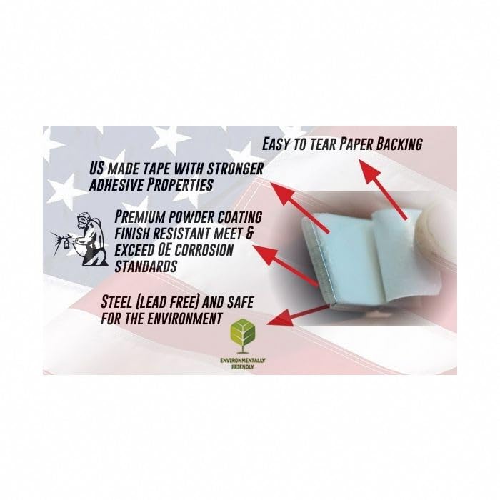 GORILLA 10006FG Wheel Accessories Parts Gorilla Automotive 10006FG Gor 1/2 Oz 30-6 Oz Strips - Silver