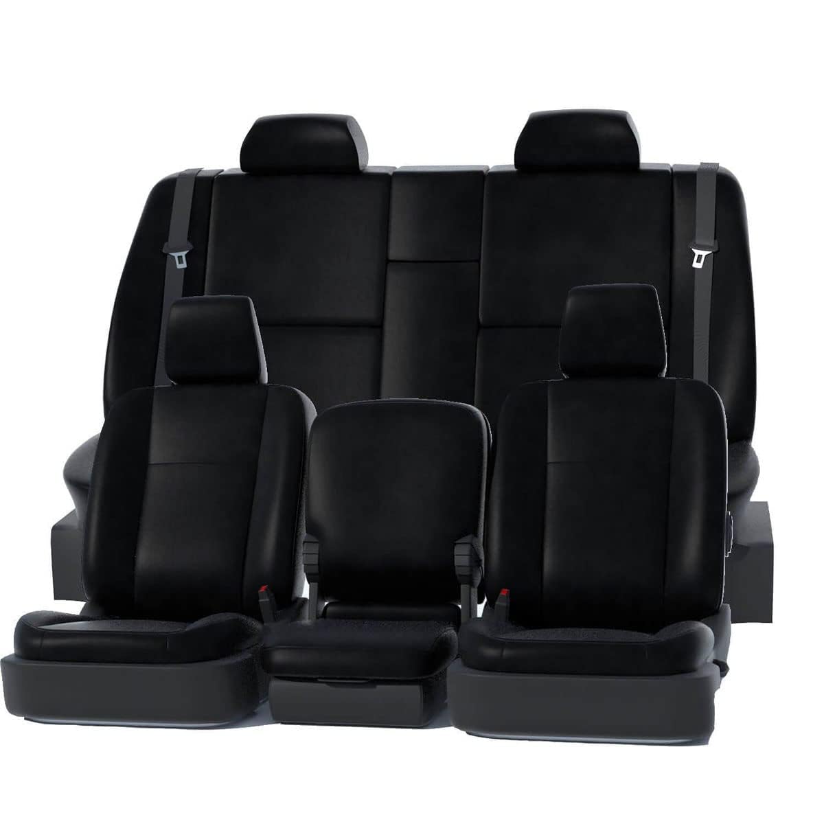 COVERCRAFT GTC4136ABLTBK Precision Fit Leatherette Front Row Seat Covers Black GTC4136ABLTBK