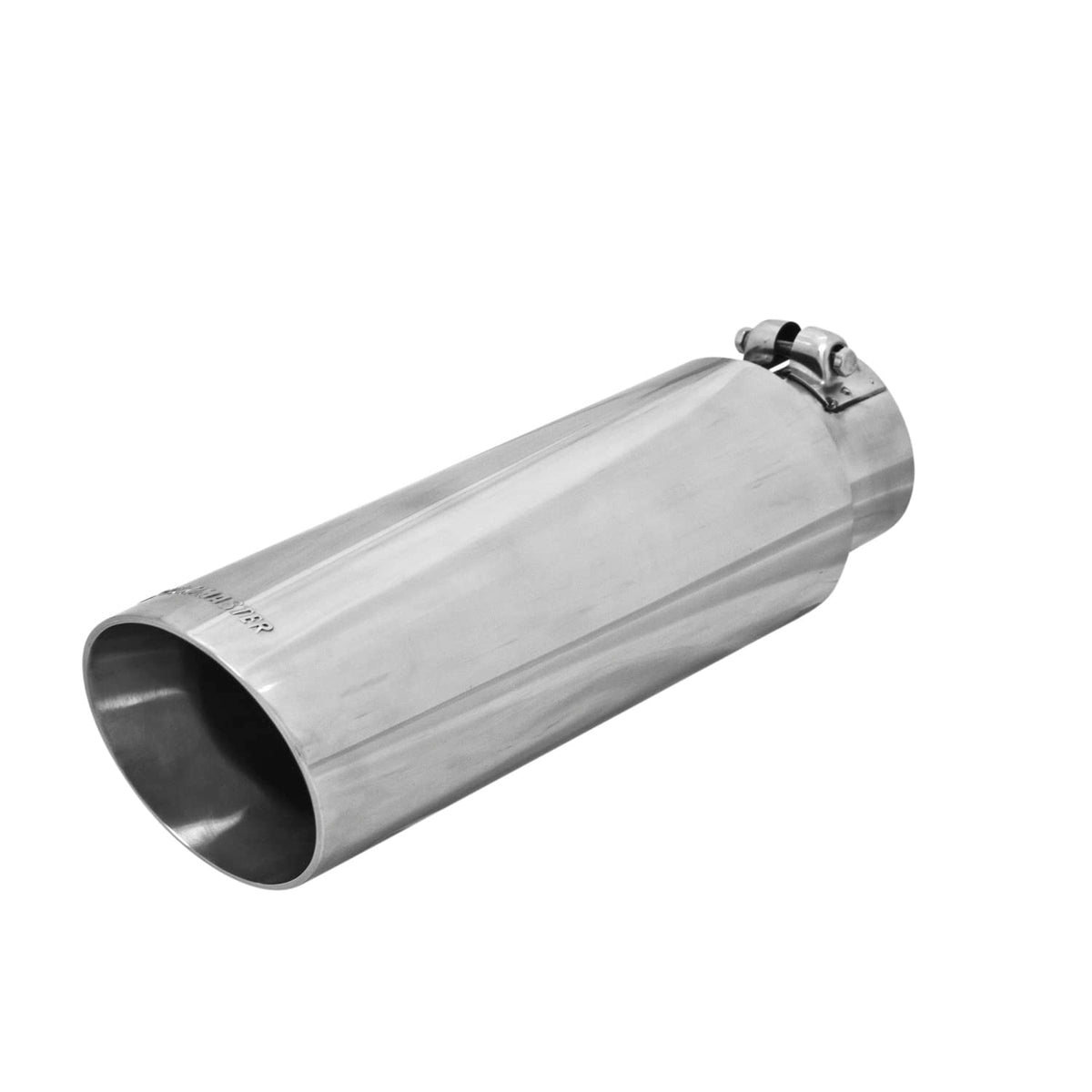 FLOWMASTER 15398 Flowmaster 15398 4.00in Polished Stainless Steel Angle Cut Clamp-On Exhaust Tip for 3.00in Tubing