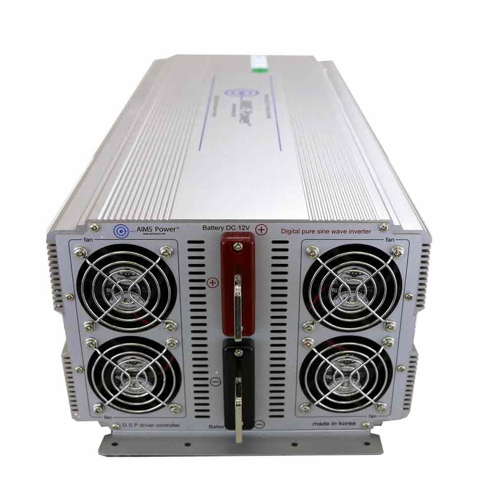AIMS Power PWRIG500012120S AIMS 5000W 12V Industrial Pure Sine Inverter GFCI 120V PWRIG500012120S