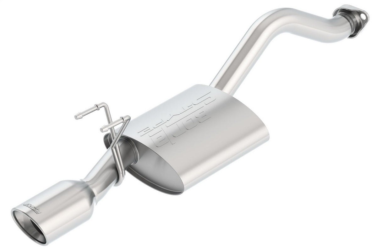 BORLA 11828 BORLA 11828 Axle-Back Performance Exhaust System for 2012-2015 Honda Civic 4 Cyl. T-304 Stainless Steel S-Type Sound Single Right Rear Exit Single 4.25" x 3.5" Oval Polished T-304 Stainless Steel Tip.