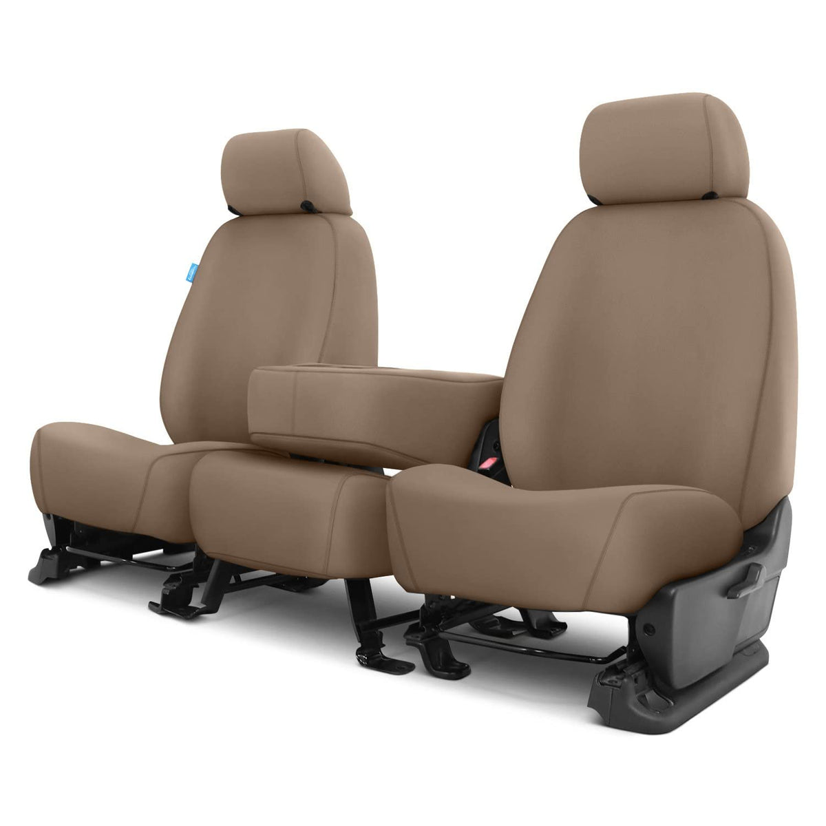 Covercraft SS3259PCTP Covercraft Custom-Fit Front Bench SeatSaver Seat Covers - Polycotton Fabric, Taupe
