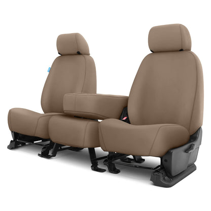 Covercraft SS3259PCTP Covercraft Custom-Fit Front Bench SeatSaver Seat Covers - Polycotton Fabric, Taupe