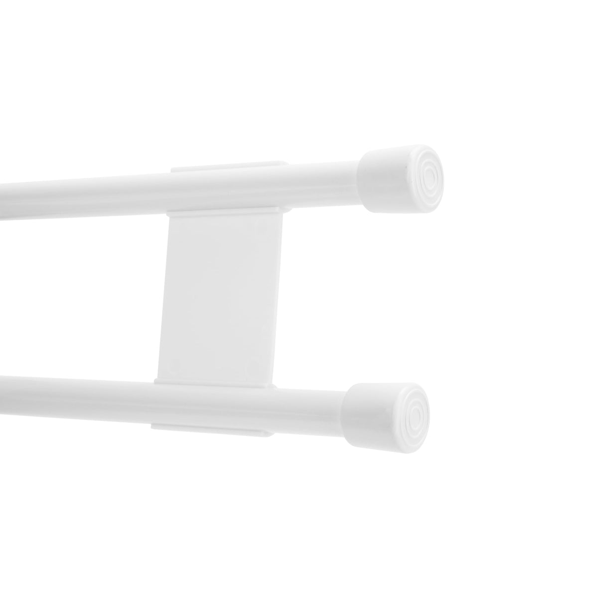 CAMCO 44073 Camco 28" Double RV Refrigerator Bar -Holds Food and Drinks in Place During Travel - Prevents Messy Spills - Spring Loaded and Extends Between 16" and 28" - White (44073)