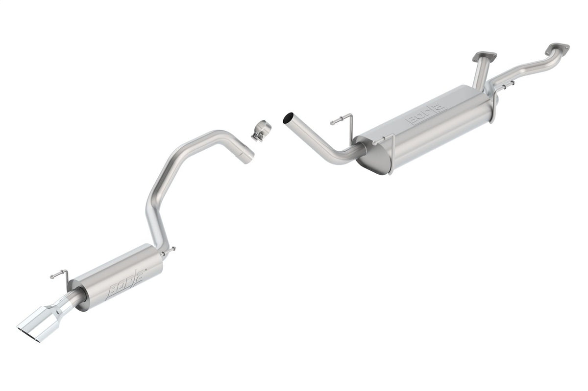 BORLA 14814 BORLA 14814 Cat-Back Performance Exhaust System for 1998-2007 Toyota Land Cruiser 4.4L V8 & Lexus LX 4.7L V8 T-304 Stainless SteelRight Rear Exit Single 4" Round Polished T-304 Stainless Tip Each Side