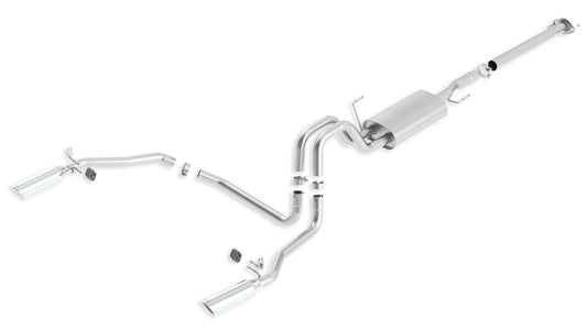 BORLA 140417 BORLA 140416 Cat-Back Exhaust System for 2011-2014 Ford F-150 5.0L V8 AT/MT 2&4WD 4 Dr Ext. Cab 6' 7" Bed 144.5" WB/Crew Cab 5' 7" Bed 144.5" WB. Crew Cab 6' 7" Bed 156.5" WB Req. 60554 Adapter.