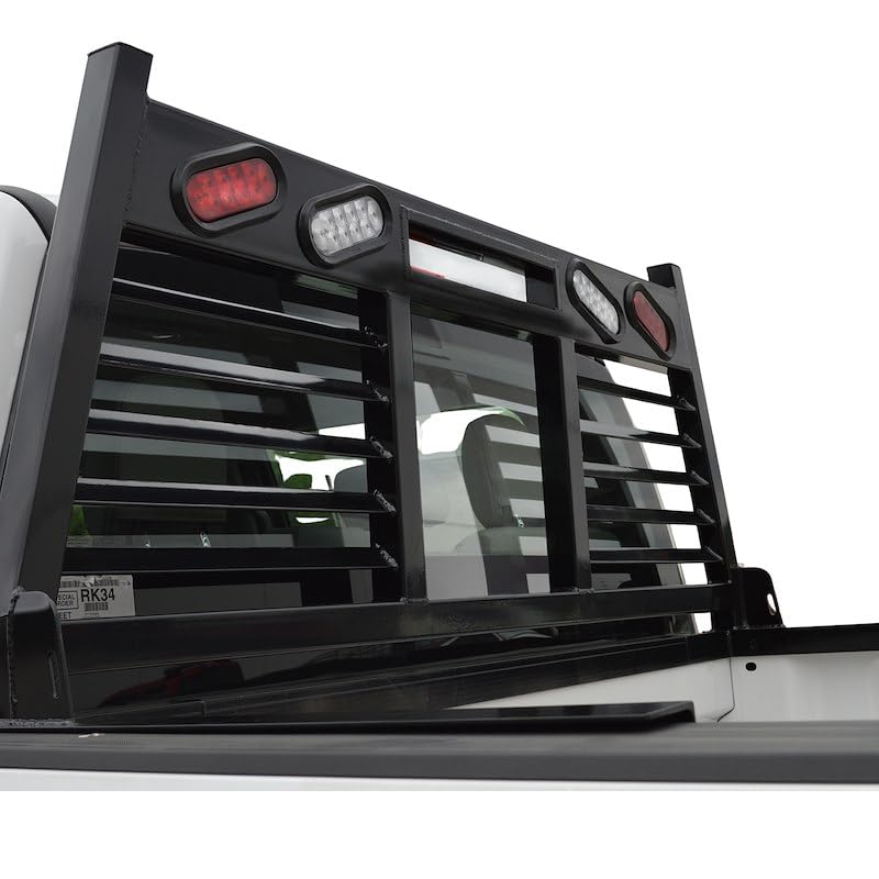 CATTLEMAN FR302L Cattleman HD FR302L Headache Rack Fits Ford F-150 2021-2026 Black Powder-Coated Steel Can Be Used with Cross Bed Tool Box with Louvers Lights Cutout