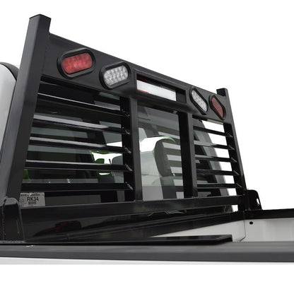 CATTLEMAN FR302L Cattleman HD FR302L Headache Rack Fits Ford F-150 2021-2026 Black Powder-Coated Steel Can Be Used with Cross Bed Tool Box with Louvers Lights Cutout