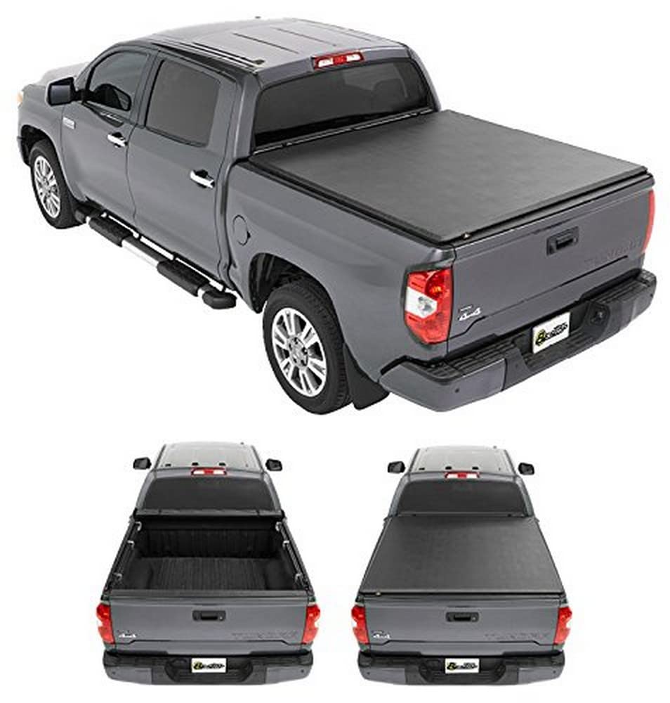 BESTOP 19181-01 Bestop 19181-01 EZ-Roll Tonneau Cover for 2007-2018 Toyota Tundra (w/ and w/o deck rails), 6.5' bed