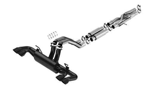 BORLA 140893CB BORLA 21-22 Jeep Wrangler Rubicon 392 6.4L V8 AT 4WD 4DR ATAK Cat-Back Exhaust - Coated Black