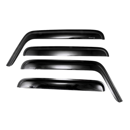 TRAILFX 4249H TrailFX Rainguard Window Vents Fits Jeep Wrangler JK 4 Door 2007-2018 Smoke Acrylic Low Profile Tape-On Side Window Deflectors Set of 4 Rainguards TrailFX 4249H