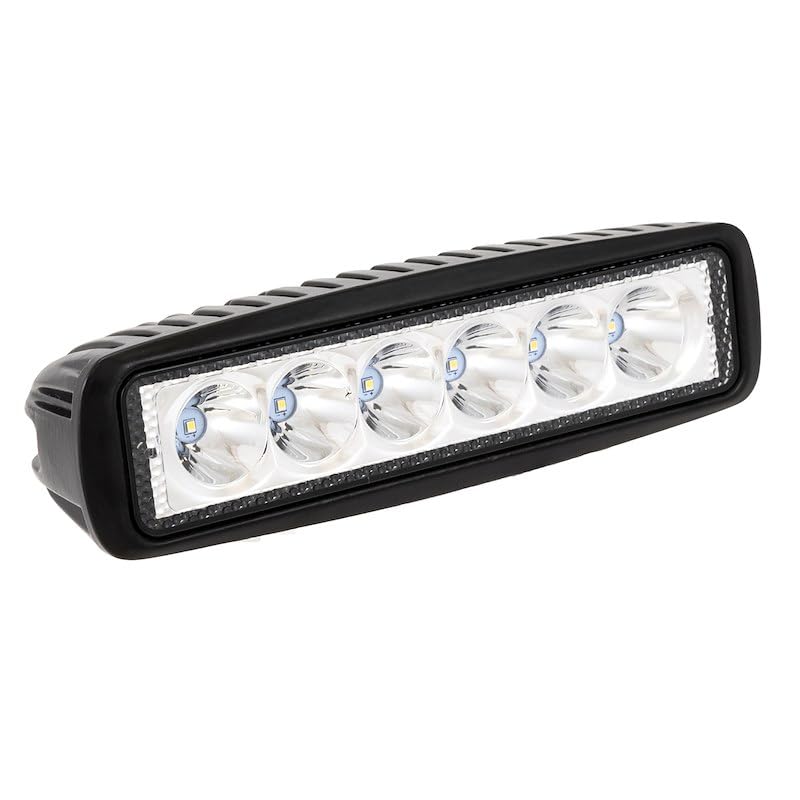 TRAILFX 6SRUTLS2 Trailfx 6SRUTLS2 Work Lights Set of 2 Oval 6 Inch LED Utility Lights 18W Spot Beam 2520 Raw Lumens Black Aluminum IP67 and IP69K Pedestal Mount with Harness Switch and Mounting Hardware