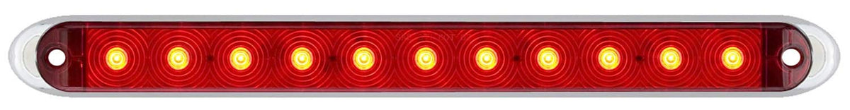 OPTRONICS STL69RK Optronics STL69RK Thinline Sealed LED Stop/Turn/Tail Light with Chrome Base Kit, 1 Pack, Red