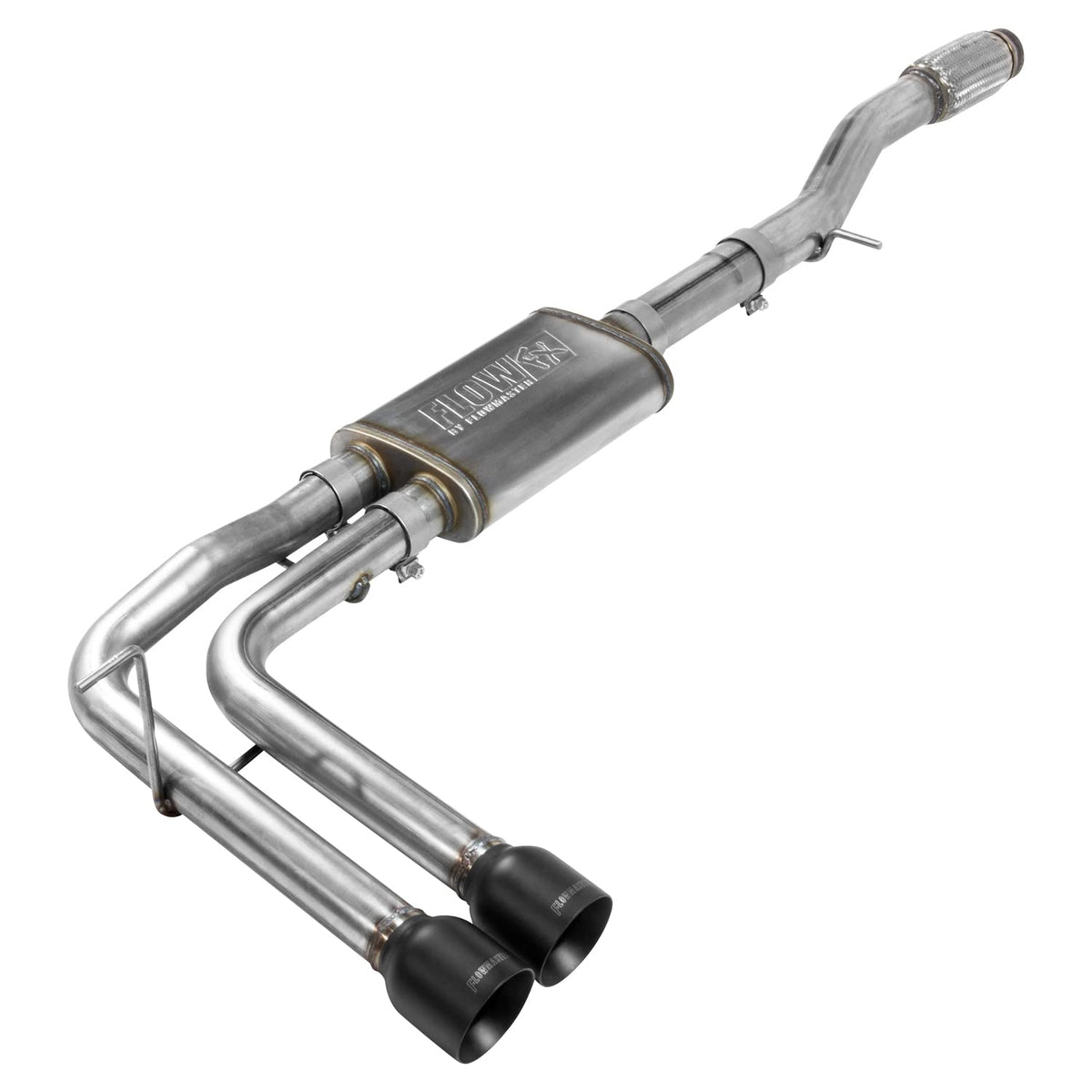 FLOWMASTER 717787 Flowmaster 717787 FlowFX Cat-Back Exhaust Kit Dual 2.5 Inch Stainless Steel 4 Inch Black Ceramic Tips Compatible with 2014-2019 Classic Body Chevy Silverado GMC Sierra 1500 Crew Double Cab 4.3L 5.3L