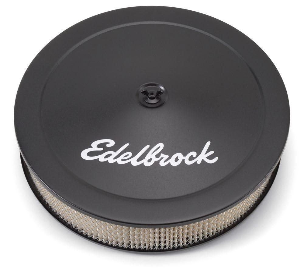 EDELBROCK 1223 Edelbrock 1223 Pro-Flo Black Finish 3" Round Air Filter Element with 14" Diameter