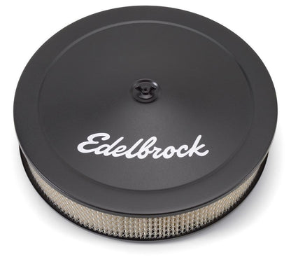 EDELBROCK 1223 Edelbrock 1223 Pro-Flo Black Finish 3" Round Air Filter Element with 14" Diameter