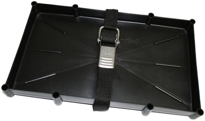 T-H MARINE NBH-27-SSC-DP T-H Marine Battery Holder Tray with Stainless Steel Buckle - Heavy Duty Marine & RV Battery Mount - Corrosion Resistant, NMMA Certified, Tight-Space Battery Tray - 27 Series Tray, 12.5" x 7"