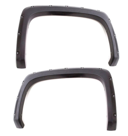 LUND RX130TB Lund 19-22 GM Silverado RX-Rive Textured Elite Series Fender Flares w/Black Bolts - Black 2pc Rear