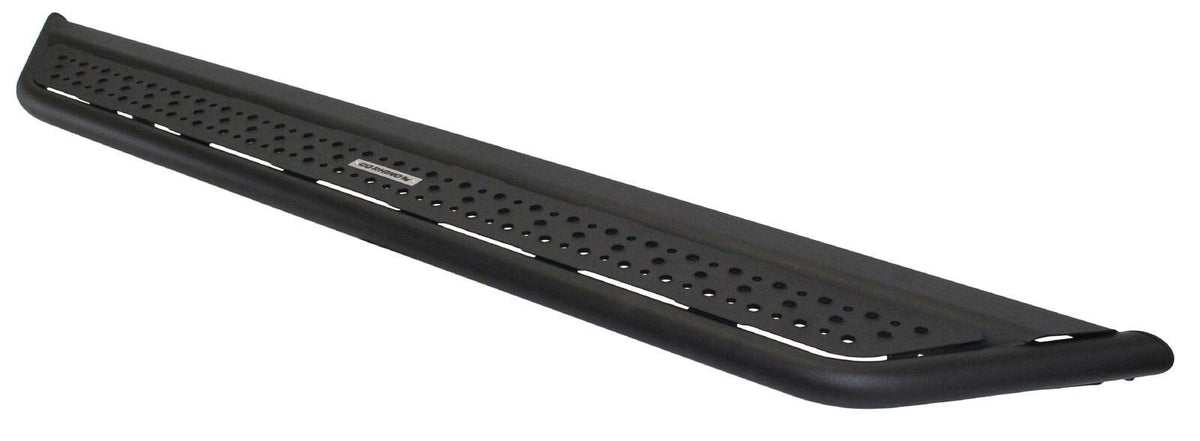 GO RHINO D64156T RealTruck Dominator Xtreme D6 SideSteps Sidestep & Brackets | Mild Steel, Textured Black | D64156T | Fits 2015-2026 Ford F-150 Super Cab Pickup; 2017-2020 Ford F-150 Raptor Super Cab Pickup