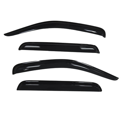 TRAILFX 4407H TrailFX Rainguard Window Vents Fits Nissan Frontier Crew Cab 2005-2021 Smoked Acrylic Low Profile Tape-On Side 4 Piece Window Deflectors TrailFX 4407H