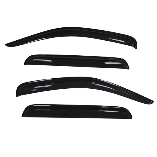 TRAILFX 4407H TrailFX Rainguard Window Vents Fits Nissan Frontier Crew Cab 2005-2021 Smoked Acrylic Low Profile Tape-On Side 4 Piece Window Deflectors TrailFX 4407H