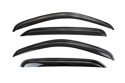 TRAILFX 4995H TrailFX Rainguard Window Vents Fits Chevrolet Colorado Crew Cab and GMC Canyon Crew Cab 2015-2020 Smoked Acrylic Low Profile Tape On Side Four Piece Window Deflectors
