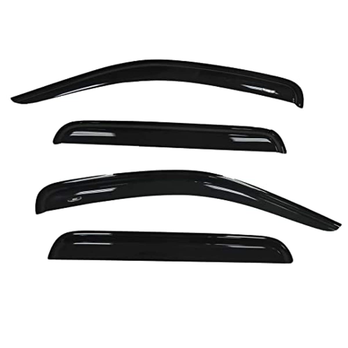 TRAILFX 4407H TrailFX Rainguard Window Vents Fits Nissan Frontier Crew Cab 2005-2021 Smoked Acrylic Low Profile Tape-On Side 4 Piece Window Deflectors TrailFX 4407H