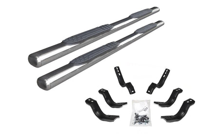 GO RHINO 104036880PS Go Rhino - 104036880PS - Go Rhino 104036880PS 4 in. 1000 Series SideSteps Kit Polished Stainless Steel Brackets 4 in. 1000 Series SideSteps Kit