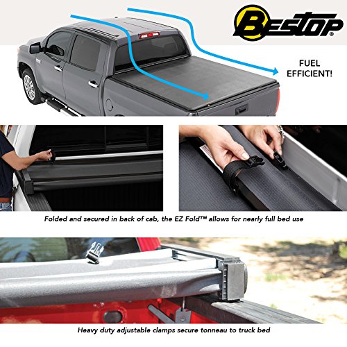 BESTOP 16108-01 Bestop 1610801 EZ-Fold Soft Tonneau Cover for Toyota 05-15 Tacoma, 5.0' Bed