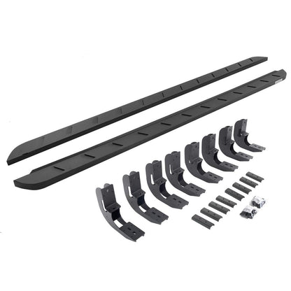GO RHINO 6940486 Go Rhino RB20 Slim Running Boards & Brackets | Galvanized Steel, Textured Black | 69441580SPC | Fits 2007 - 2021 Toyota Tundra Double Cab