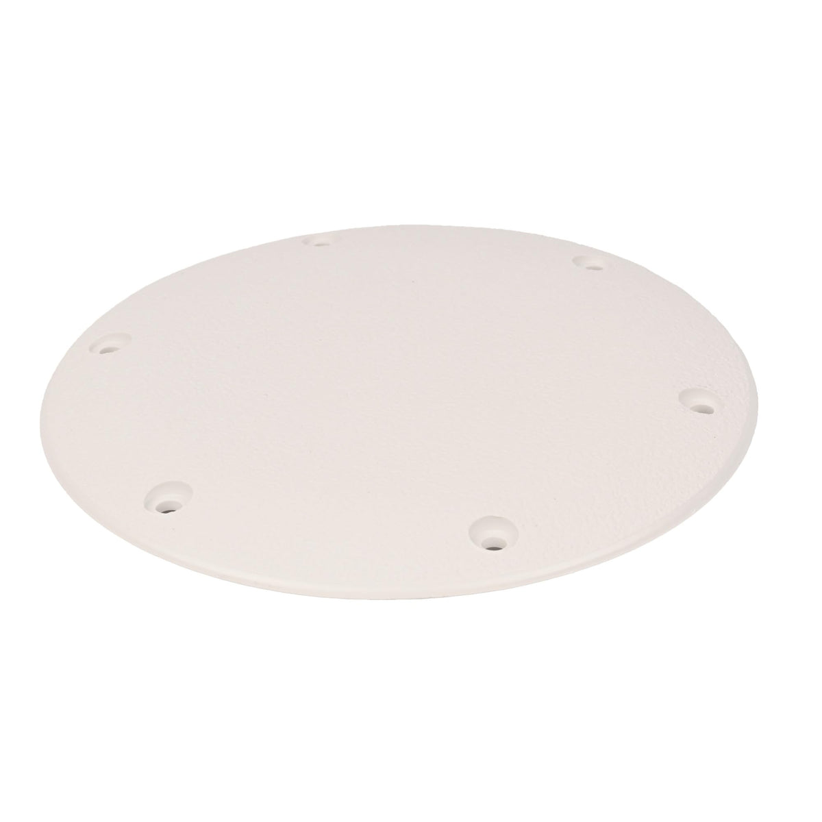 T-H MARINE DSSDP-1-2-DP T-H Marine Designer Series Screw Down Deck Plates – Durable 6" Outer Diameter / 4.5" Cutout Hole - White, Non-Corrosive Marine Deck Access Solution with Textured Traction for Boats and RVs